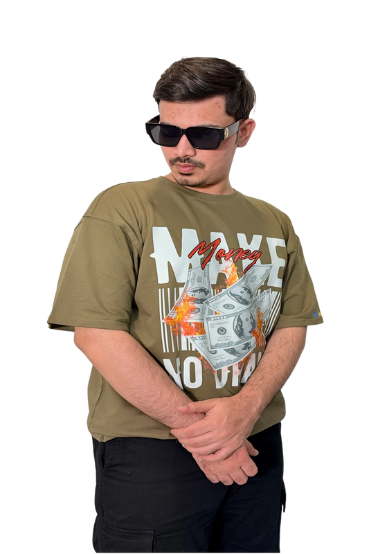 Oversized Bage Green – MAKE MONEY NO DRAMA