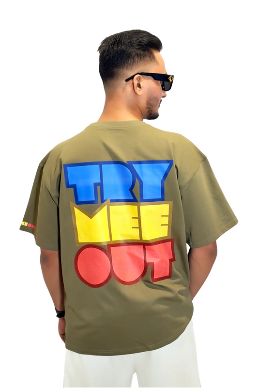 Oversized Bage Green – TRYMEEOUT GRAFFITI