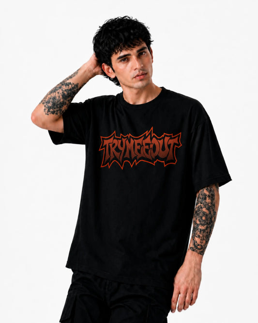 TRYMEEOUT Black Orange Graffiti