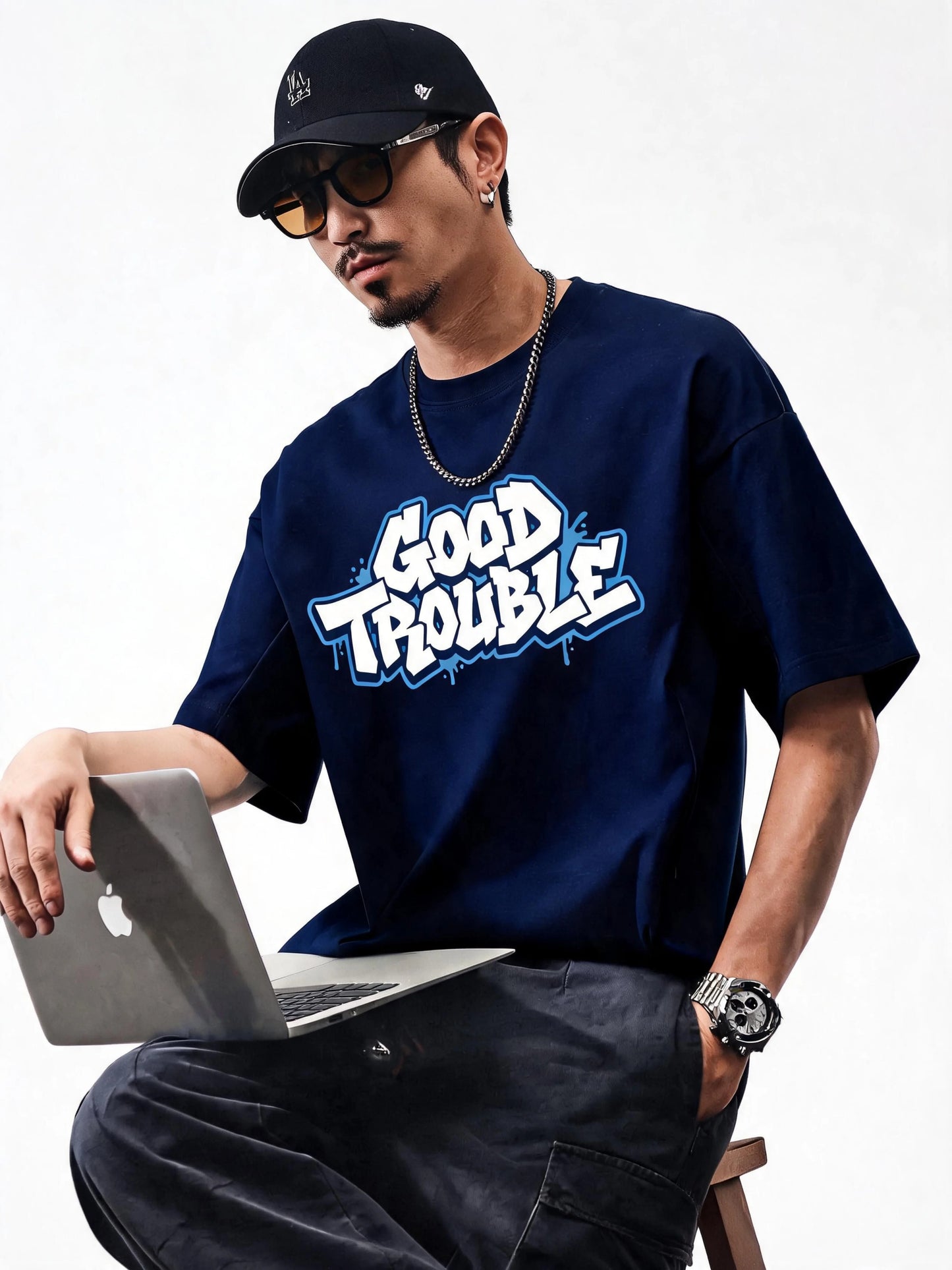 GOOD TROUBLE NAVY BLUE | TRYMEEOUT