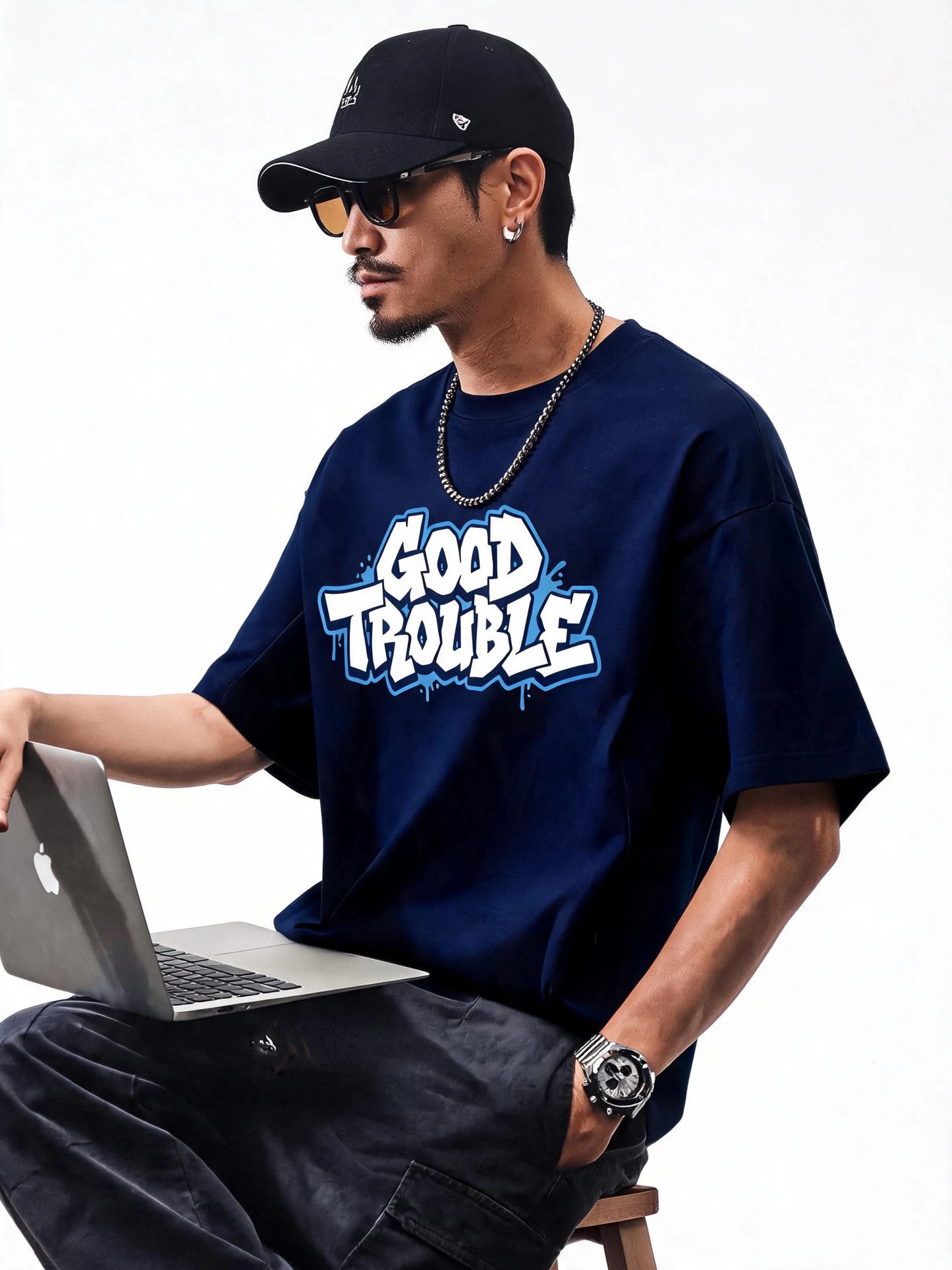 GOOD TROUBLE NAVY BLUE | TRYMEEOUT