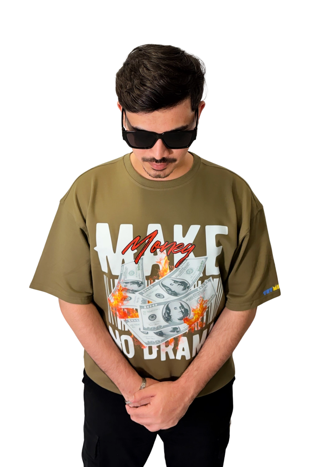 Oversized Bage Green – MAKE MONEY NO DRAMA