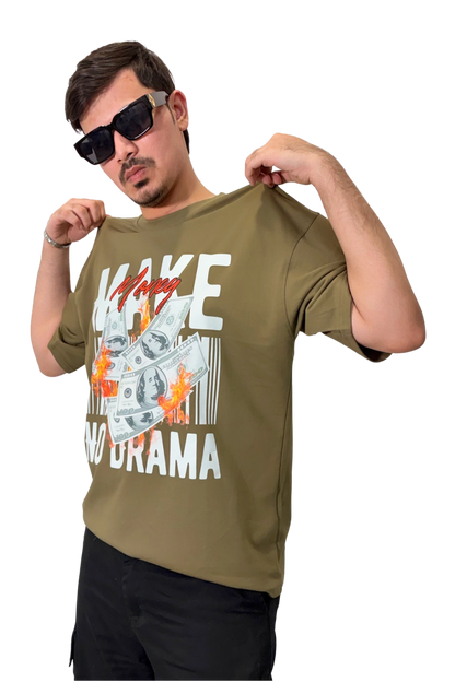 Oversized Bage Green – MAKE MONEY NO DRAMA