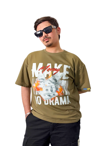 Oversized Bage Green – MAKE MONEY NO DRAMA