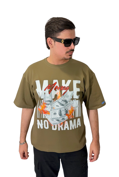 Oversized Bage Green – MAKE MONEY NO DRAMA