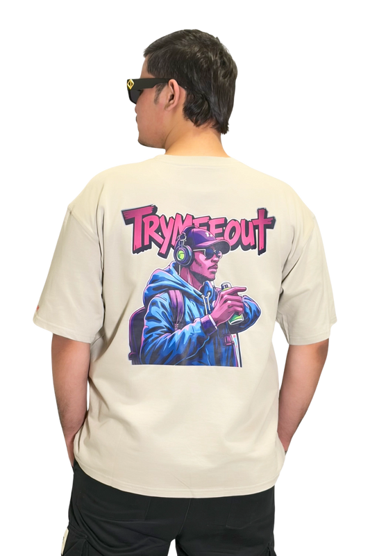 Oversized Grey – TRYMEEOUT WEAR THE CHALLENGE (ANIME BLUE)