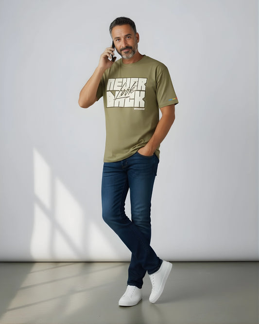 Oversized BAGE GREEN - NEVER LOOK BACK GREEN