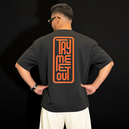 Oversized Black - TRYMEEOUT Vertical Graffiti