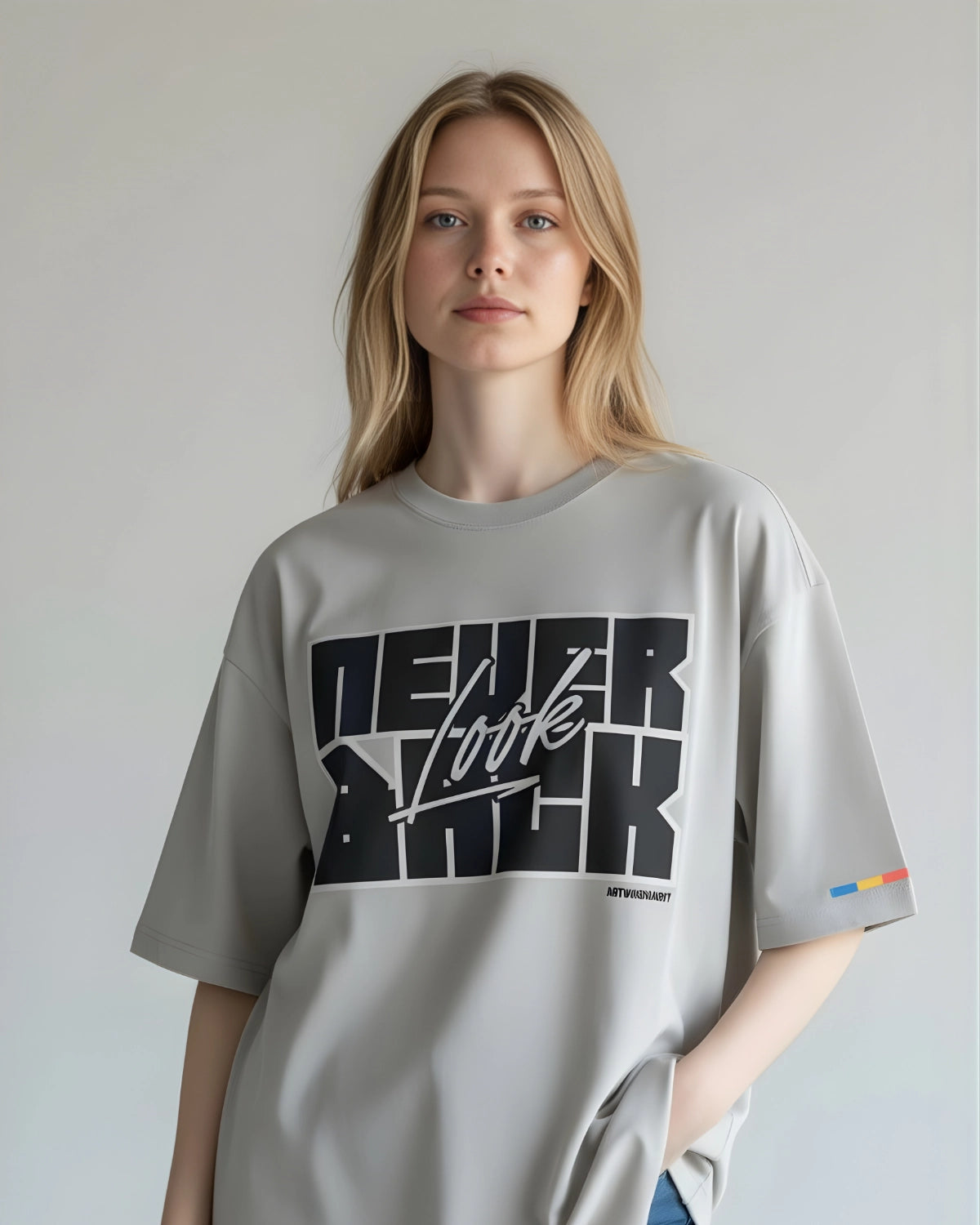 Oversized Grey – NEVER LOOK BACK