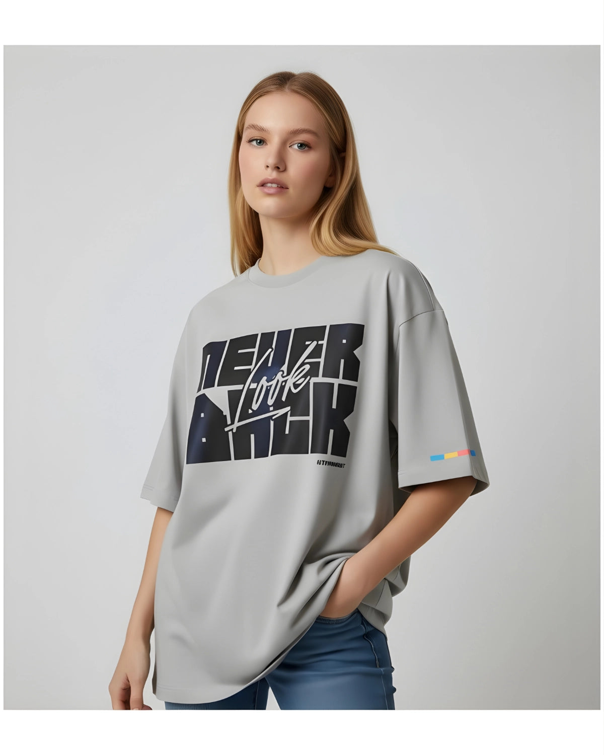 Oversized Grey – NEVER LOOK BACK