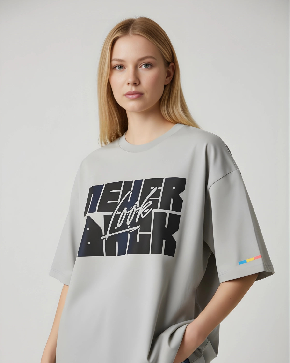 Oversized Grey – NEVER LOOK BACK