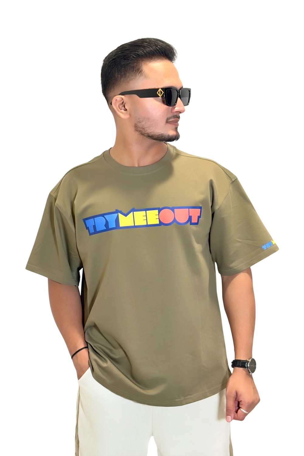 Oversized Bage Green – TRYMEEOUT GRAFFITI