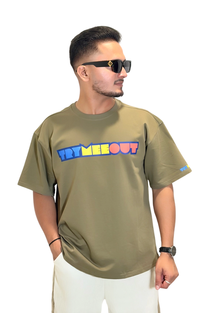 Oversized Bage Green – TRYMEEOUT GRAFFITI