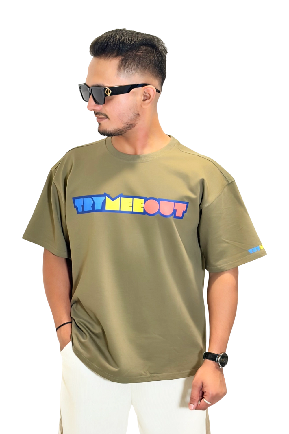 Oversized Bage Green – TRYMEEOUT GRAFFITI