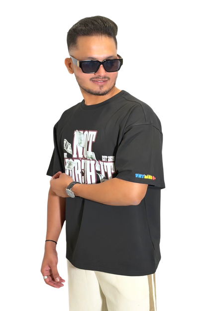 Oversized Black - NOT WORTH IT Graffiti