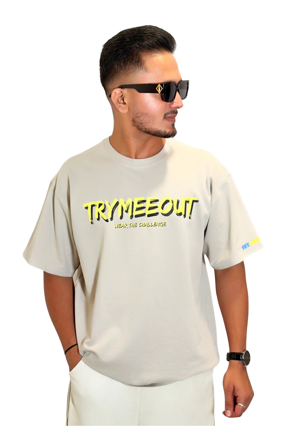 Oversized Grey – TRYMEEOUT WEAR THE CHALLENGE (ANIME YELLOW)