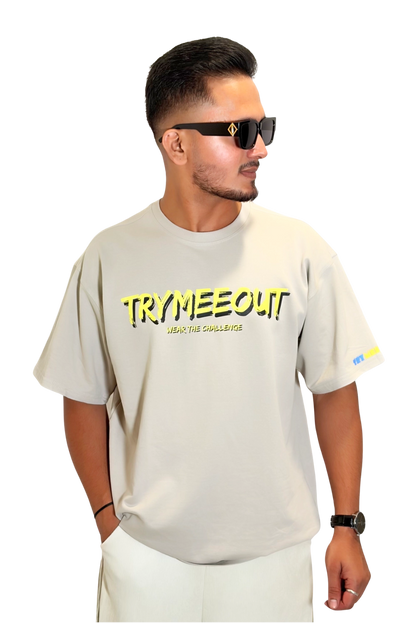 Oversized Grey – TRYMEEOUT WEAR THE CHALLENGE (ANIME YELLOW)