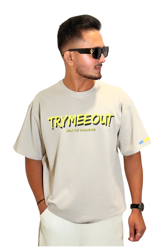 Oversized Grey – TRYMEEOUT WEAR THE CHALLENGE (ANIME YELLOW)