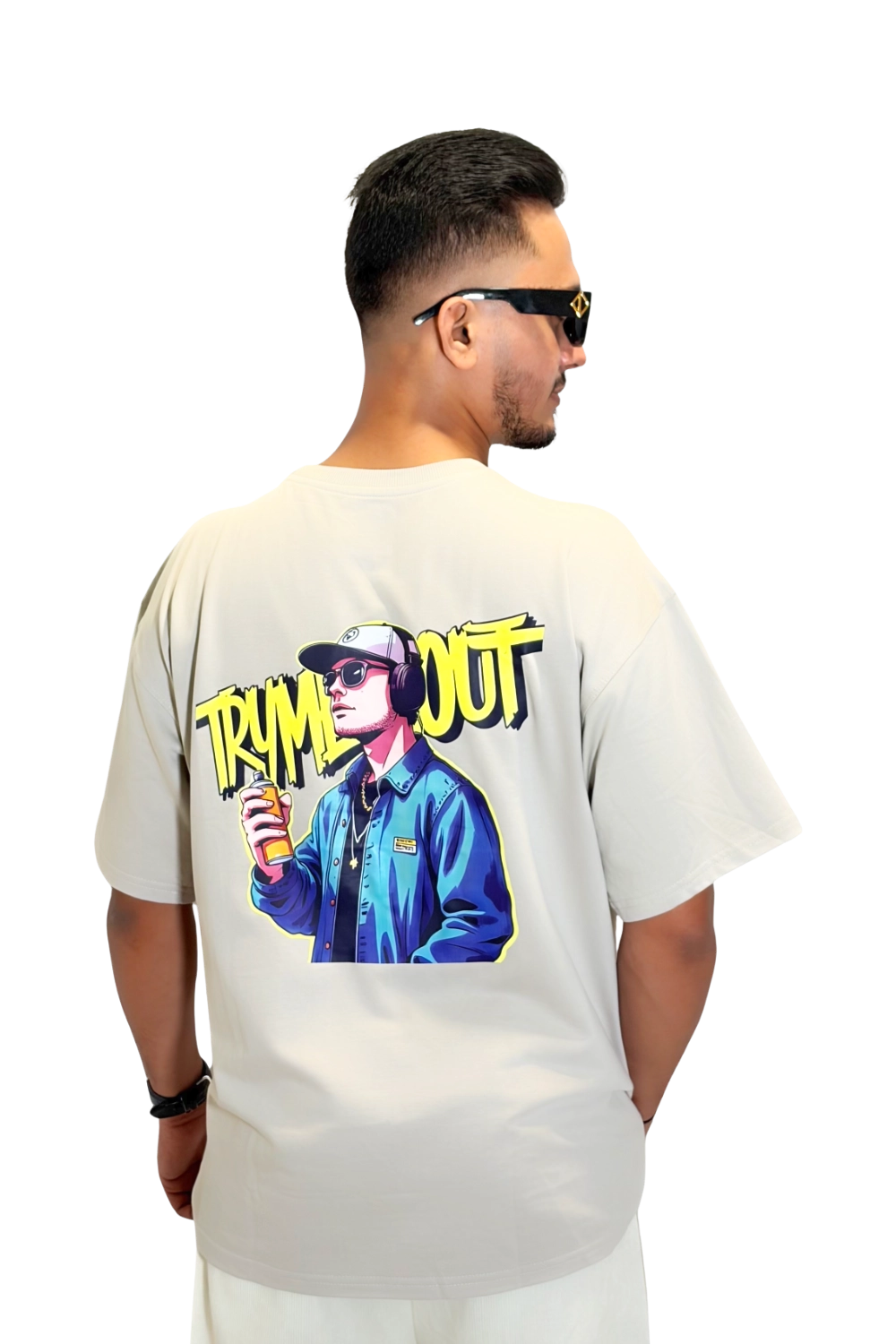 Oversized Grey – TRYMEEOUT WEAR THE CHALLENGE (ANIME YELLOW)