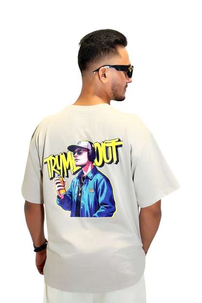 Oversized Grey – TRYMEEOUT WEAR THE CHALLENGE (ANIME YELLOW)