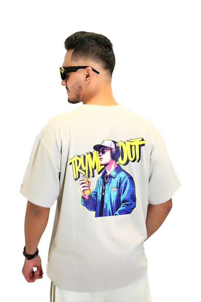 Oversized Grey – TRYMEEOUT WEAR THE CHALLENGE (ANIME YELLOW)