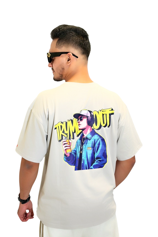 Oversized Grey – TRYMEEOUT WEAR THE CHALLENGE (ANIME YELLOW)