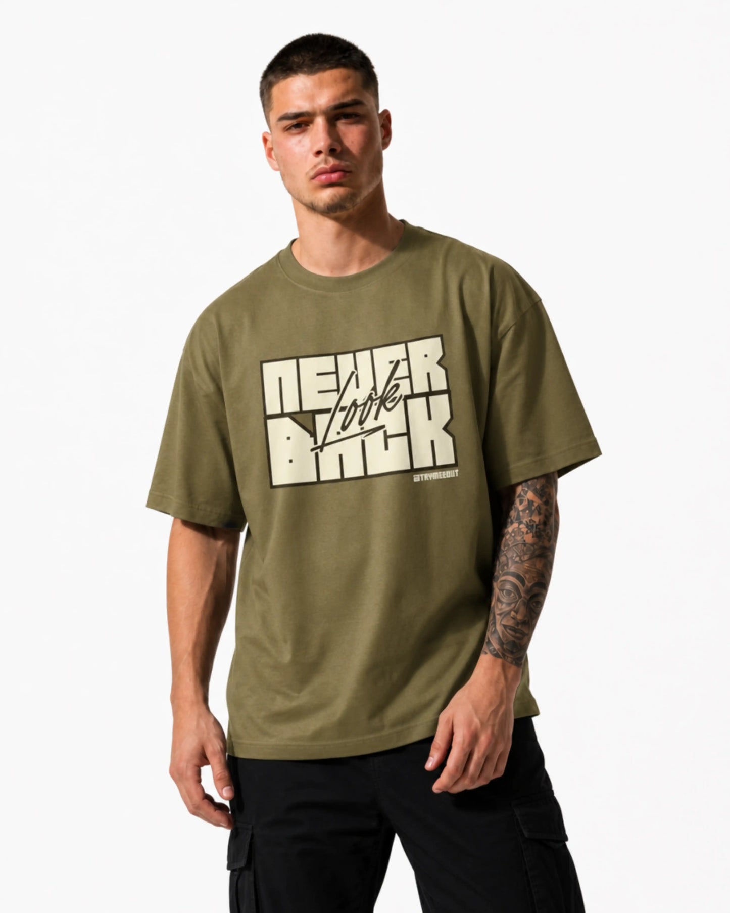 NEVER LOOK BACK BEIGE GREEN