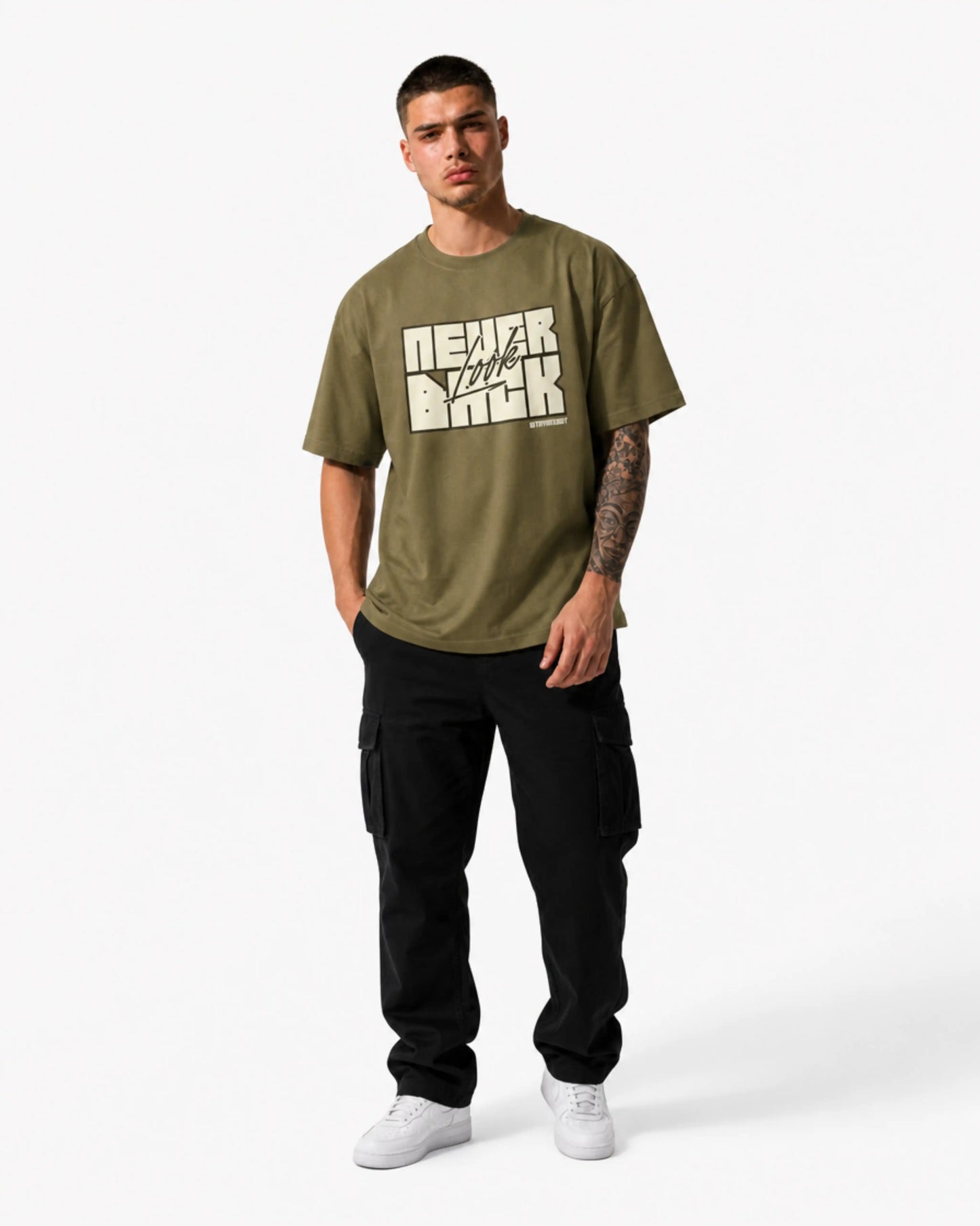 NEVER LOOK BACK BEIGE GREEN