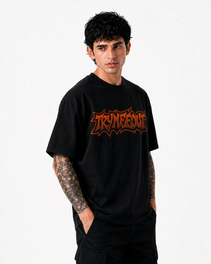 TRYMEEOUT Black Orange Graffiti