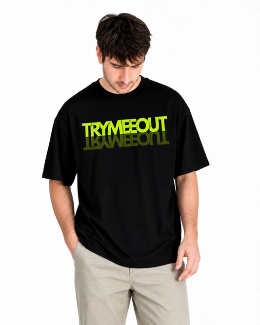TRYMEEOUT Neon Green Graffiti