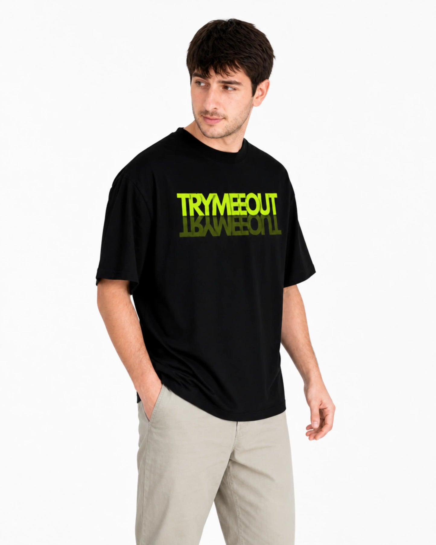 TRYMEEOUT Neon Green Graffiti