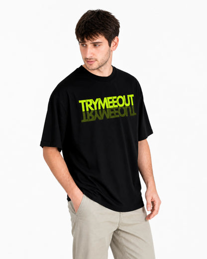 TRYMEEOUT Neon Green Graffiti