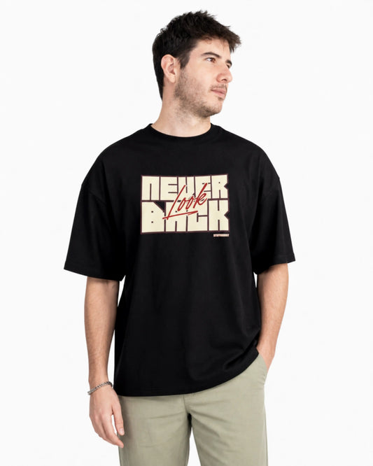 NEVER LOOK BACK- BLACK(CREAM)