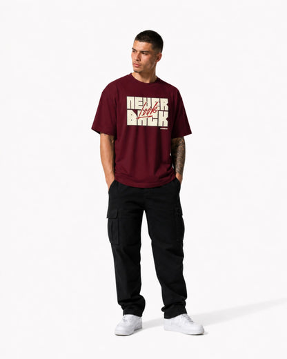 NEVER LOOK BACK MAROON