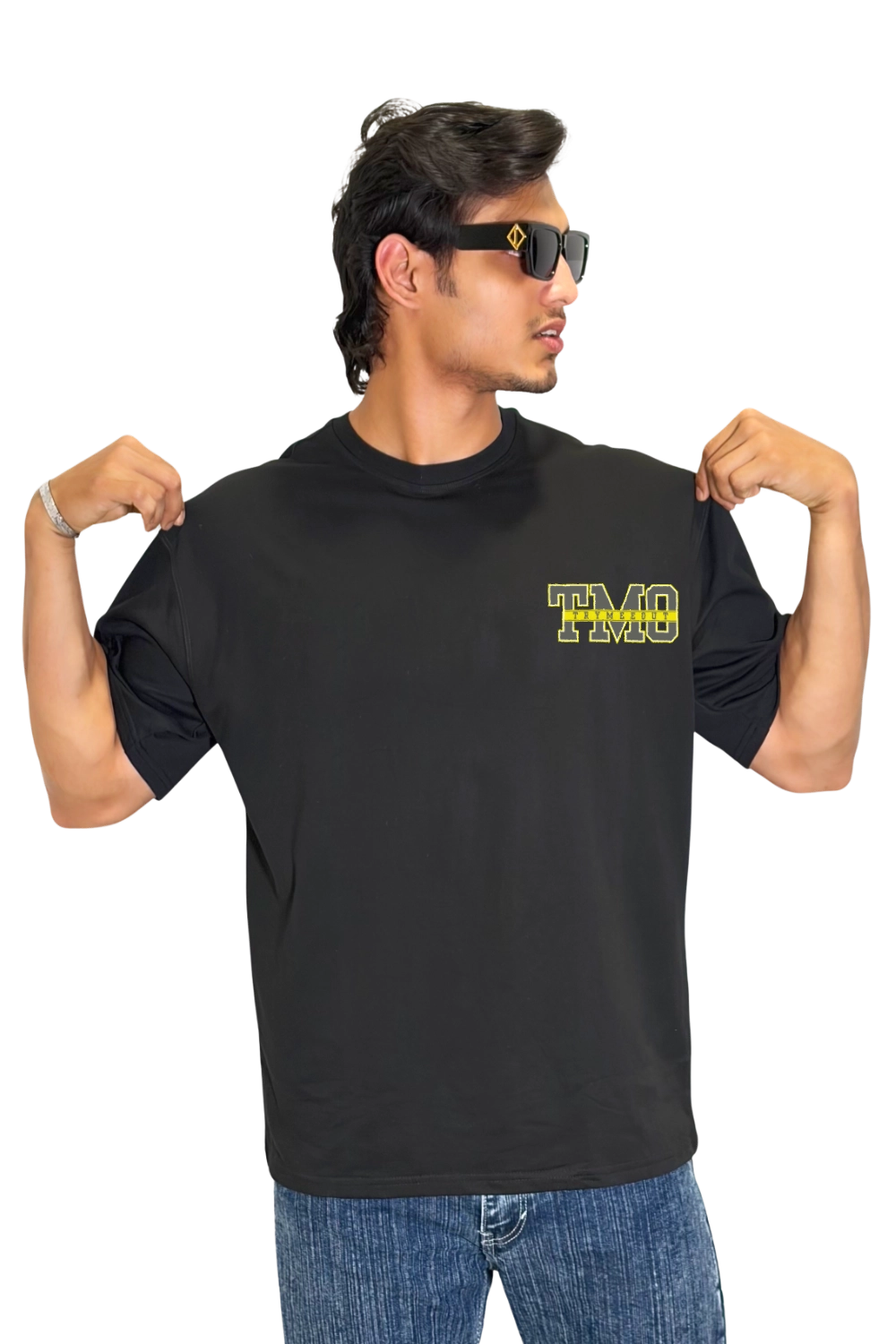 Oversized Black - TRYMEEOUT Grey Yellow Graffiti