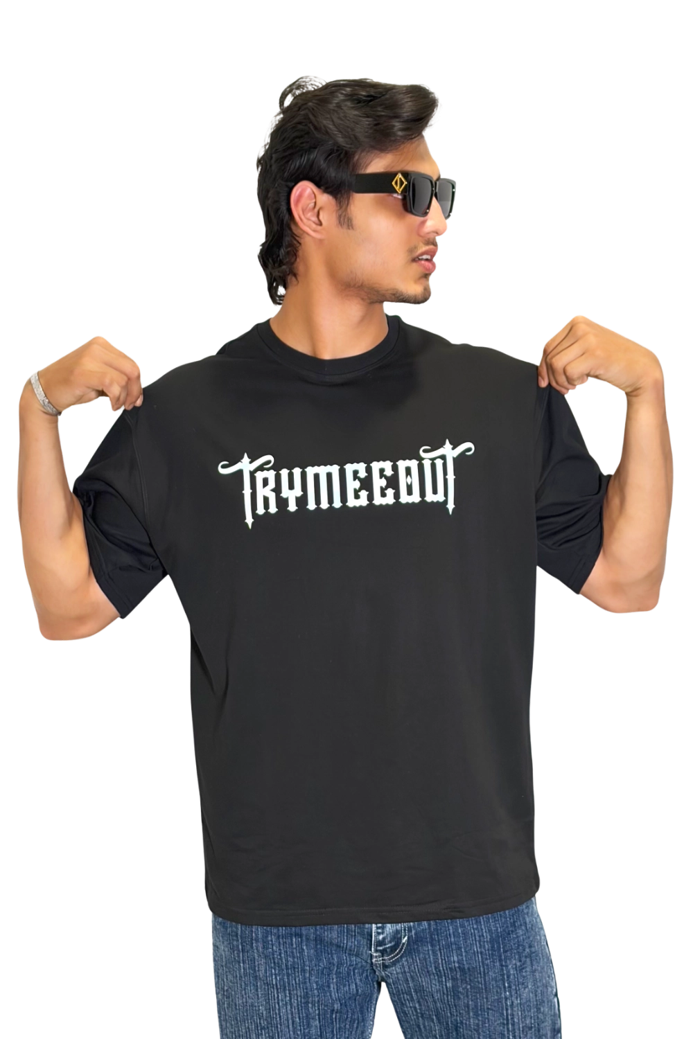 Oversized Black – TRYMEEOUT Crystal Graffiti